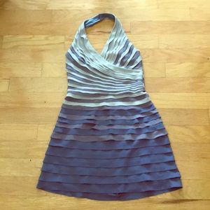 Multicolored Blue Halter dress